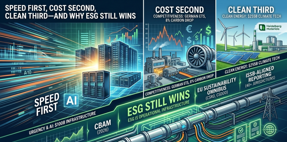 Speed First, Cost Second, Clean Third &mdash; And Why ESG Still Wins